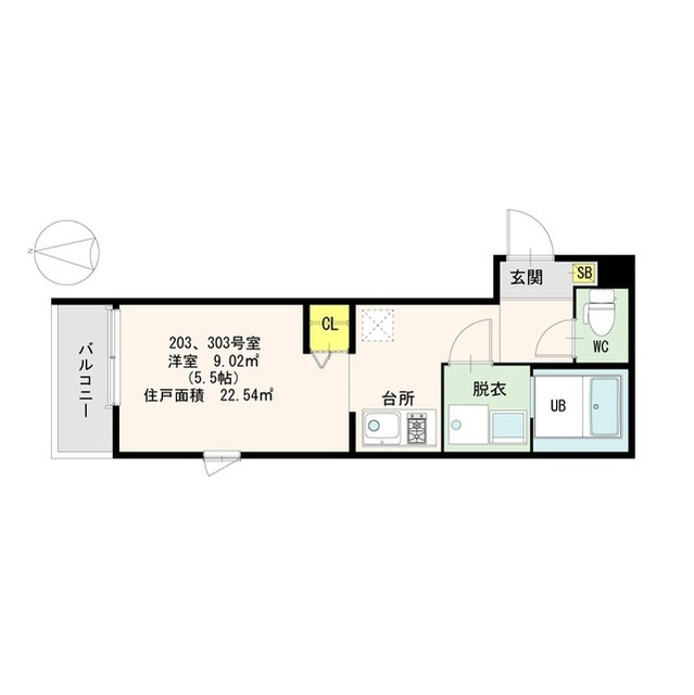 ラルーチェの間取り