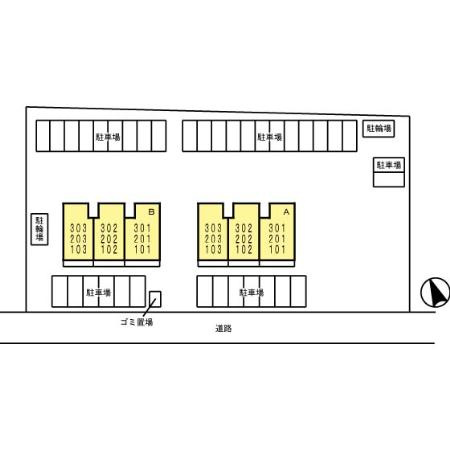 グレース雅　Ｂ棟　　刈谷市近郊の賃貸ならクラスホーム刈谷店の区画図