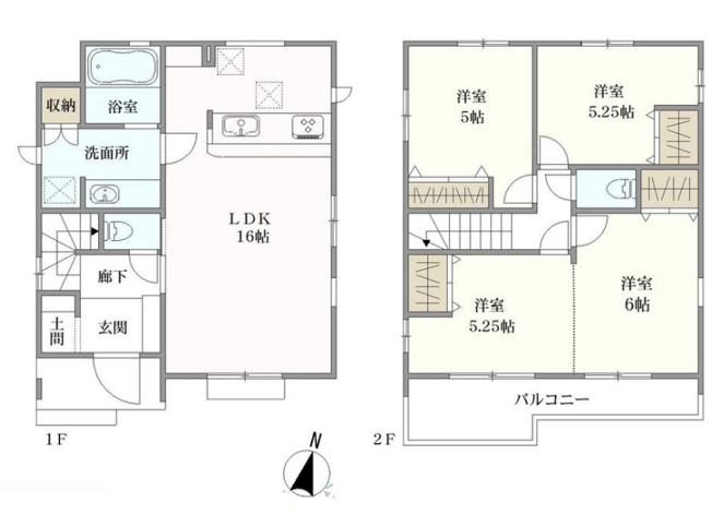 【間取り】 | 桶川市大字坂田　新築戸建　全2棟　1号棟