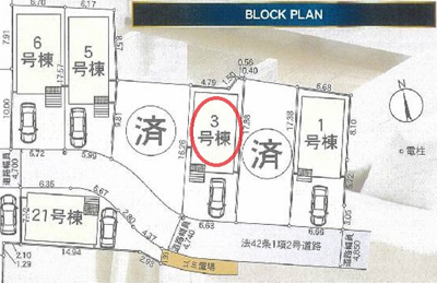 【区画図】 | クレイドルガーデン枚方市長尾峠町第３ | 区画図