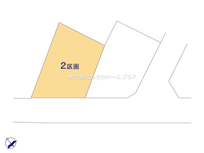 【区画図】 | 立川市上砂町3丁目　売地　【全2区画】
