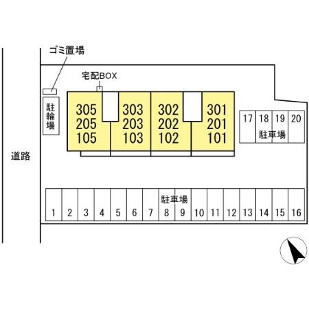 ライトパレスうずら野の区画図