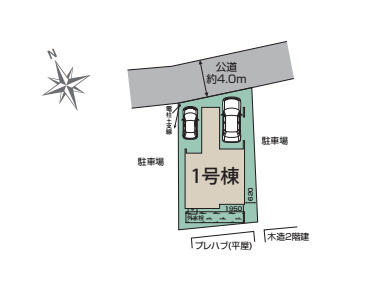 さいたま市西区西大宮3丁目　2期　新築一戸建て　ブルーミングガーデン　01の区画図|1号棟