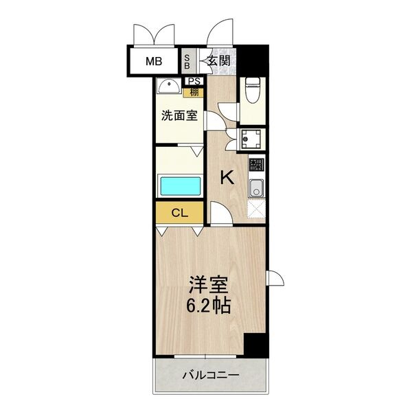 フロンティアテラス難波(旧 ルクレ難波)の間取り