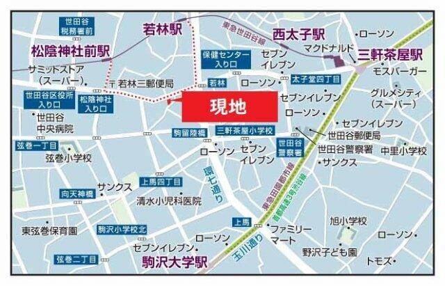 レジデンス三軒茶屋スクエアの地図