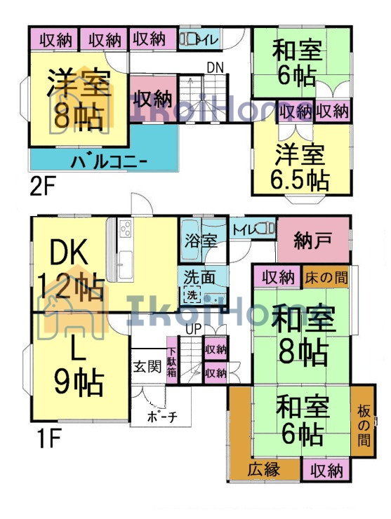 神戸市西区伊川谷町潤和　中古戸建の間取り|●年中無休：当日予約可●南西向きのお部屋が多く陽当り・通風良好！1階には縁側もございます！