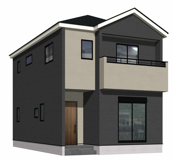 前原北２丁目　３棟の外観パース|１号棟