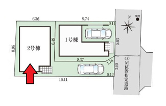 【区画図】 | 府中市紅葉丘２丁目新築戸建 | 区画図。