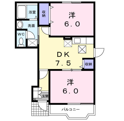 グレースアゼリアＡの間取り