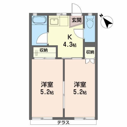 コーポ藤の間取り