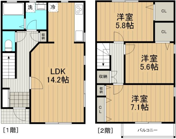 サンパティーク逗子　Ｂ棟の間取り
