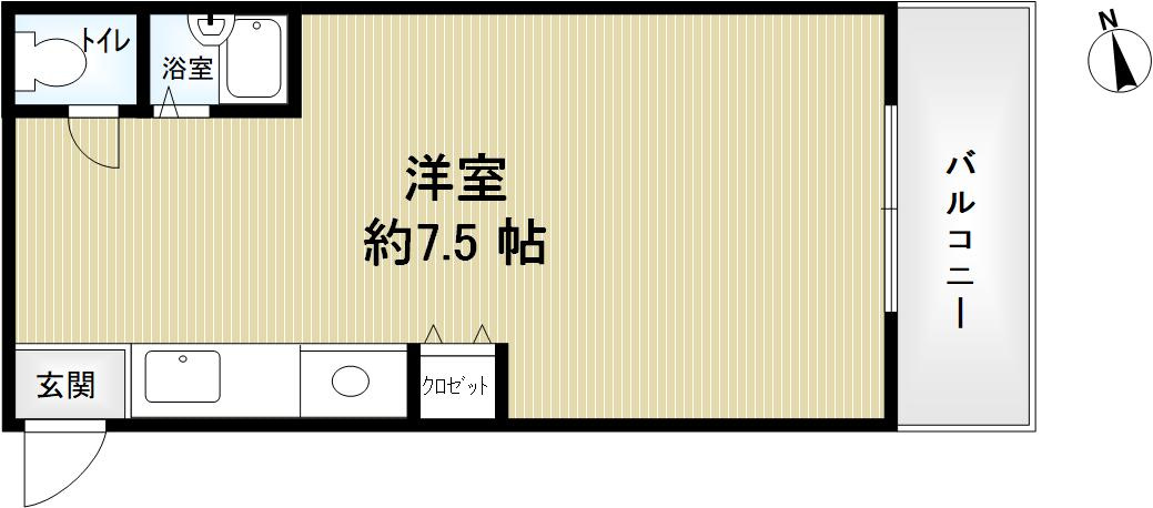 アーネスト坂田の間取り|空室の間取図です。