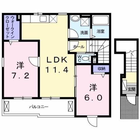 レヴェランスＢの間取り
