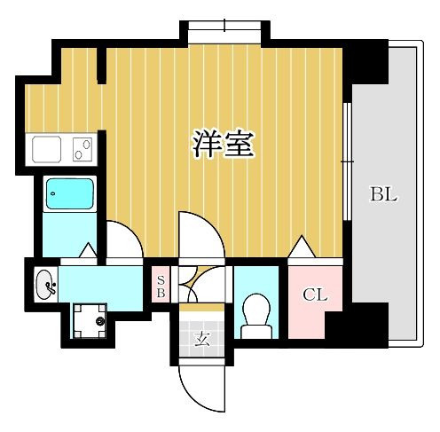 アクアシティ渡辺通の間取り