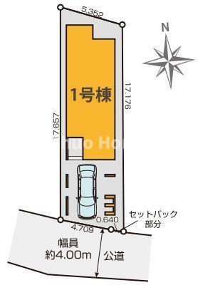 葛飾区東新小岩6丁目新築分譲住宅の区画図|【区画図】南道路！