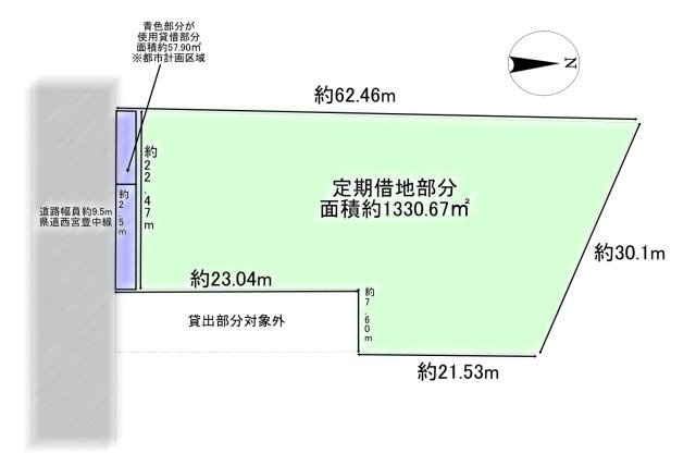 若王寺一丁目事業用定期借地用地の間取り