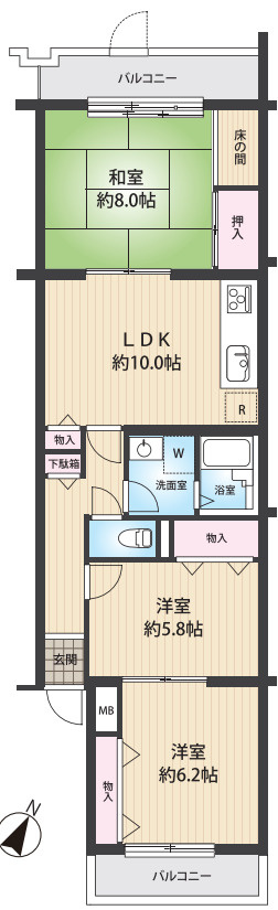 セントヒルズ小手指　中古マンション　3階