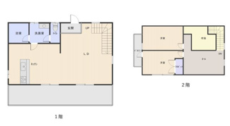 【間取り】 | 【商談中】重厚感のあるログハウス