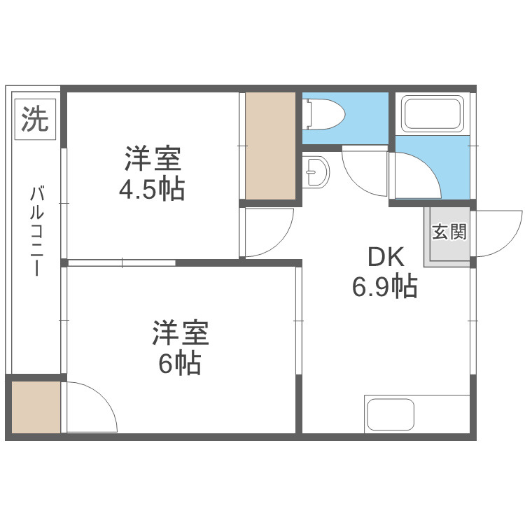 TMコーポの間取り