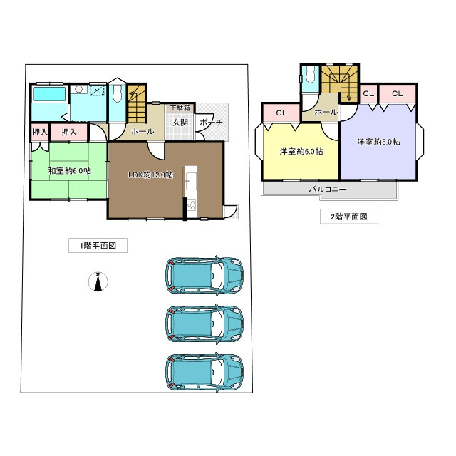 富里市根木名　中古戸建の間取り