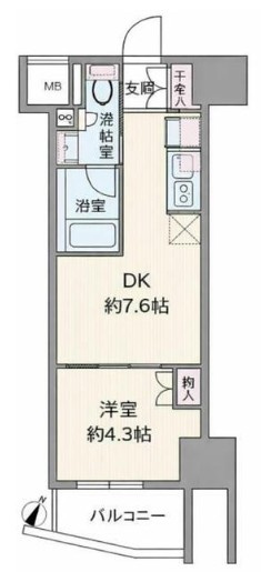 【間取り】 | ルフォンリブレ赤羽 | 南向きのお部屋なので、陽当たり・通風良好です！