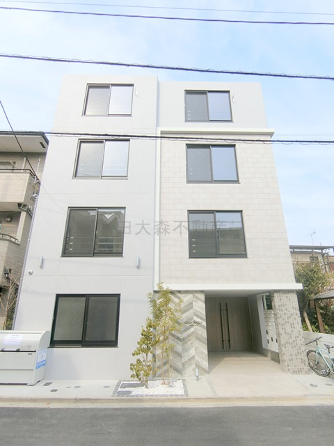 CASA PIAZZA蒲田イーストの外観|2025年12月築　RC鉄筋コンクリート造地上4階建て総戸数14戸
東京都大田区東蒲田2丁目　JR京浜東北線蒲田駅徒歩14分、京浜急行本線京急蒲田駅徒歩7分