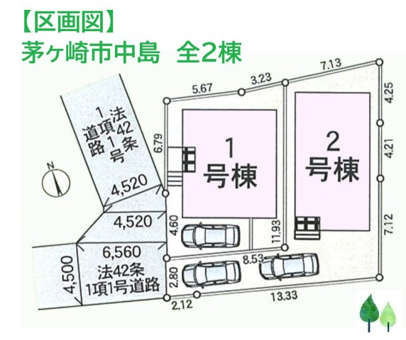 【区画図】 | 耐震+制振装置で地震につよい３LDK新築戸建◎
周辺にはコンビニや飲食店、温浴施設など生活利便施設が充実しています♪
