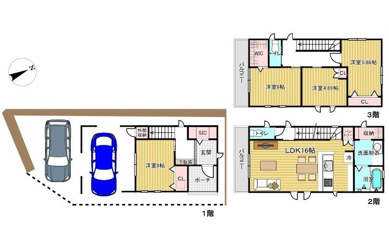 安芸郡府中町桃山２丁目　新築一戸建て(全2棟)