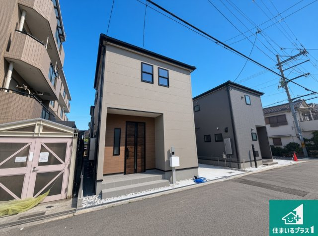 大阪市東住吉区照ケ丘矢田　第9期　新築一戸建ての前面道路含む現地写真|車通りの少ない前面道路！お子様がいらっしゃるご家族でも安心！