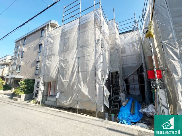 大阪市東住吉区照ケ丘矢田　第9期　新築一戸建ての外観|周辺は落ち着いた街並みの住宅地！子育てがしやすい住環境です！まだ未完成ですが、現地でしかわからない事もございます。是非一度ご覧ください。