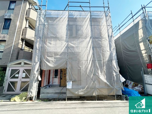 大阪市東住吉区照ケ丘矢田　第9期　新築一戸建ての外観|周辺は落ち着いた街並みの住宅地！子育てがしやすい住環境です！まだ未完成ですが、現地でしかわからない事もございます。是非一度ご覧ください。