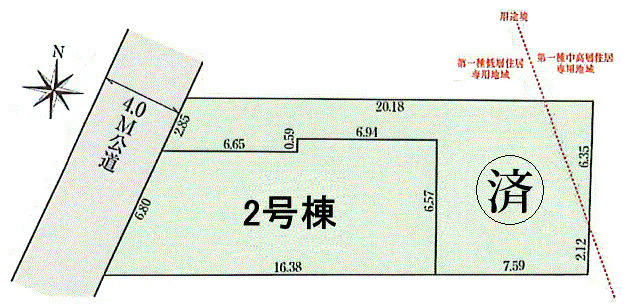 福生市熊川　新築戸建全2棟の区画図