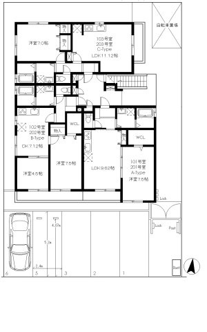 兼六コーポ大泉学園の区画図