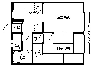 レジデンスサトウAの間取り