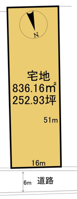【区画図】 | 黒石市上町元肥料店・店舗兼住宅(土蔵付き) | 地形図