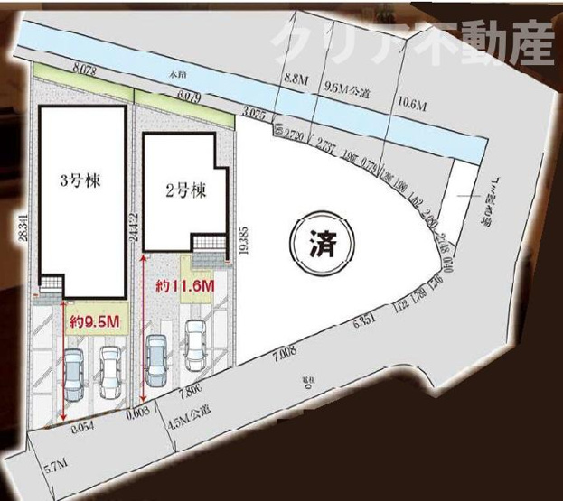 【区画図】 | 7/28値下げ☆高崎市下中居町2期3号棟　新築・平屋♪