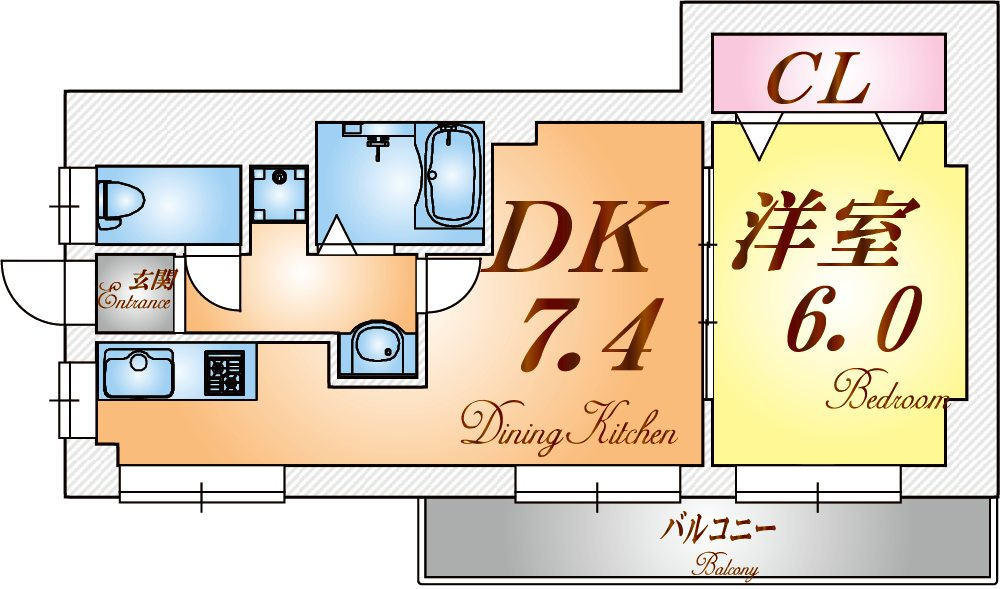 ラムール鈴蘭台南の間取り