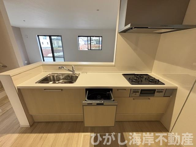 茅ヶ崎市今宿　新築戸建　全2棟のキッチン|食洗機付きシステムキッチン