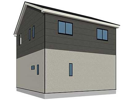 呉市阿賀北7丁目　新築一戸建て(全2棟)の外観パース