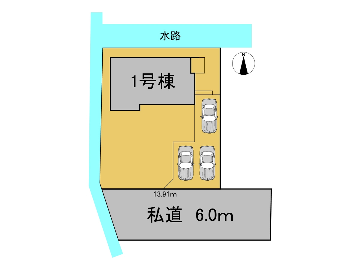 新築戸建　岐阜市中西郷2丁目　全1区画分譲の区画図|■区画図
■YAMADA電機の　ヤマダ不動産　株式会社リライフ　
いつでもお問合わせ下さい。