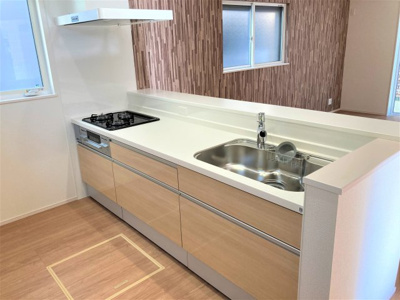 【キッチン】 | 【20万円ｷｬｯｼｭﾊﾞｯｸ対象物件】ファーストタウン生駒郡第4斑鳩町目安北 全2棟 1号棟 | 施工例写真