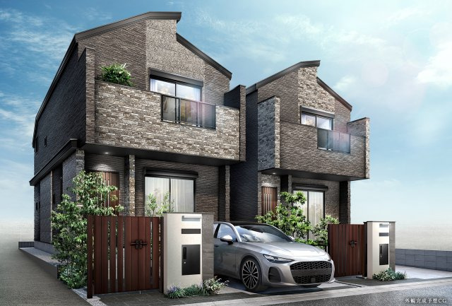 練馬区富士見台2丁目　贅沢仕様　長期優良住宅　最終1棟の外観パース