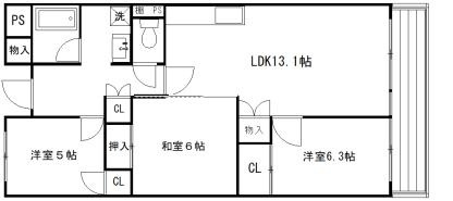 サイコート鈴蘭台の間取り