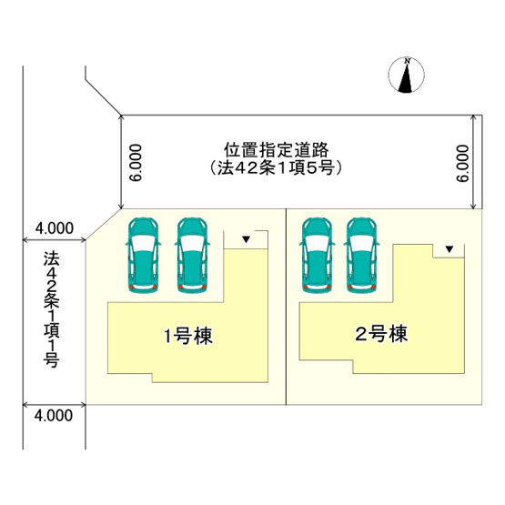 【区画図】 | 揖保郡太子町立岡/全2棟