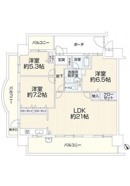 ローレルコート観音新町の間取り