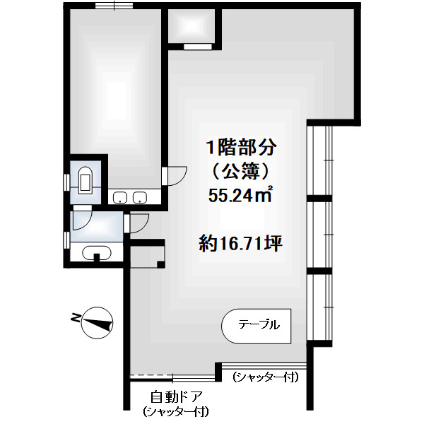 千里丘１丁目店舗の間取り
