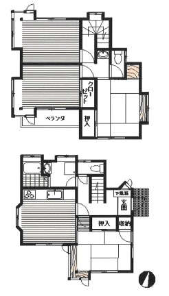 あきる野市入野　中古戸建の間取り