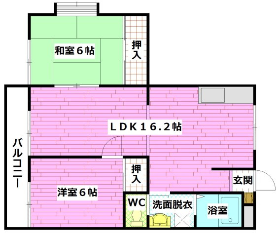 木村コーポ敬春の間取り