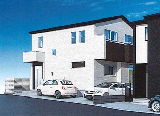 戸塚区平戸2丁目 新築戸建 6280万円 1号棟の外観パース
