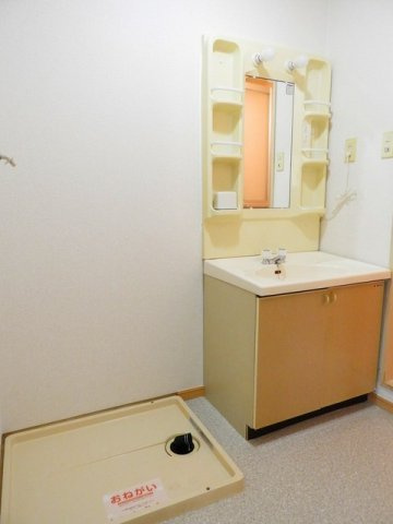 ニューシティ山嵜の洗面所|忙しい朝には欠かせない洗面所です